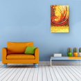 thumbnail image 5 of Startonight Canvas Wall Art Red Waves Abstract Yellow Painting Framed 24" x 36"&nbsp;, 5 of 6