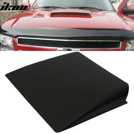 Abs Plastic Hood Scoop - Universal Fitment ABS Air Flow Hood Vent Scoop Bonnet Cover V2 Style 14x18 Inch