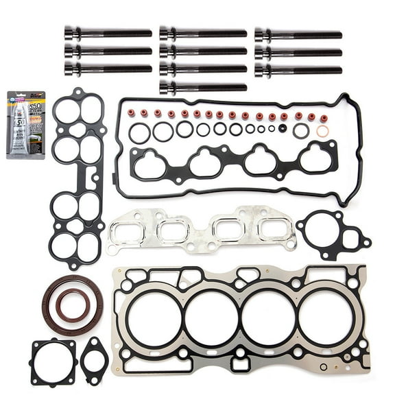 ECCPP Head Gasket Head Bolts Set Replacement for 02 03 04 05 06 for Nissan Altima 2.5L for Nissan Sentra 2.5L L4 DOHC QR25DE