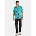 thumbnail image 2 of Disney Mickey Mouse Men's All Over Print Graphic Shirt, Chrome Heads, Sizes S-3XL, 2 of 5