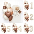 thumbnail image 2 of Juego de globos con números de Color Crema para niños y adultos, 1/3/7 piezas, 32/40 pulgadas, 1-9, Bola de helio de aluminio Digital, decoración de fiesta de cumpleaños y boda, 2 of 4
