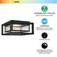 thumbnail image 6 of Design House Hartbrook Modern Outdoor Integrated LED Flush Mount Ceiling Light with Clear Glass, Matte Black, 6 of 16