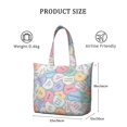 thumbnail image 4 of 22 Inch Oversized Travel Bag Lightweight Canvas Weekender Duffel with Multi Pockets, Slogan Print, 4 of 5