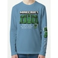 thumbnail image 2 of Minecraft, Boys' & Big Boys' Graphic Long-Sleeve T-Shirt, Creeper Montage, Sizes 4-18, 2 of 5