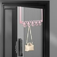 thumbnail image 6 of Pink Bow Over The Door Hooks 5-Hook Hanger, Heavy Duty Towel Rack Over Door Hanger, Kawaii Farmhouse Rustic Style for Bedroom Bathroom Kitchen Organization, Pink, 6 of 6