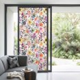 thumbnail image 4 of Spring Botanical Window Privacy Film, Watercolor Floral Flowers Country Vintage Static Cling UV Sun Blocking Tint Film Heat Control Windows Films for Bedroom Bathroom, Window Stickers 35.4"x78.7", 4 of 8