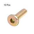 thumbnail image 3 of Unique Bargains M6 x 20mm Full Threaded Hex Socket Head Cap Screw Bolt Bronze Tone 10 Pcs, 3 of 3