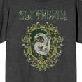 thumbnail image 2 of Harry Potter Slytherin Magical Moments Crest Women's Charcoal Heather Short Sleeve Crew Neck Tee-XL, 2 of 7