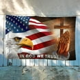 thumbnail image 3 of Flagwix Jesus American Flag Bald Eagle In God We Trust, Durable Brass Grommets 3x5 ft, 3 of 5
