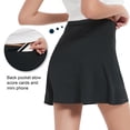 thumbnail image 4 of Pro X Gear 17" Women Golf Skirts High Waisted Tennis Skirt with Pockets Athletic Workout Casual Skort for Sports Running Pickleball, Black, Large, 4 of 7