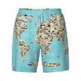 thumbnail image 4 of Lsque Mens Swim Trunks World Travel Line Icons Map Pattern - Bathing Suit Compression Liner - Beach Swim Shorts Swimwear - (S-3XL) - Stretch Quick Dry -X-Large, 4 of 9