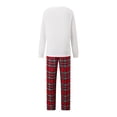 thumbnail image 3 of Christmas Family Matching Pajamas Set Print Long Sleeve Tops, Plaid Pants, 3 of 9