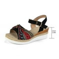 thumbnail image 5 of Mostsola Womens Sandals Peep Toe Wedge Espadrilles Casual Summer Beach Shoes Ankle Strap Heels, 5 of 8
