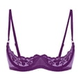 thumbnail image 3 of Sujetador push up de encaje con aros y copa 1/2 para mujer, lencería con relleno de esponja, ropa interior, copas abiertas, pezones expuestos, sujetador erótico sexy, 3 of 5
