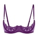 thumbnail image 3 of Lencería de mujer, encaje Floral transparente con aros, Push Up, sujetador de copa 1/4, ropa interior, correa ajustable, sin forro, pecho abierto, sujetador expuesto, 3 of 5