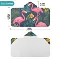 thumbnail image 4 of Yayeee Kids Hooded Towels Toddler Soft Absorbent Beach Bathing Wrap 50" x 23.5", Yellow Floral Flamingo, 4 of 5
