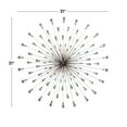 thumbnail image 3 of DecMode Silver Metal Starburst Wall Decor with Crystal Embellishment, 3 of 7