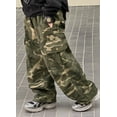 thumbnail image 5 of Huowey Big Boys Cargo Pants Joggers Casual Trousers With Multiple Pockets Loose Fit Straight Leg Comfortable Kids For Autumn Outdoor Play Streetwear,Camouflage,15-16 Years, 5 of 8