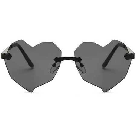 - OWL Eyewear Heart Shaped Sunglasses 8134 Women’s Metal Black Frame Smoke Lens