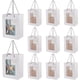 thumbnail image 1 of 12 bolsas de regalo de papel con ventana transparente, bolsas de papel kraft con asa, bolsas de regalo blancas de 5,91 x 3,94 x 7,87 pulgadas., 1 of 9