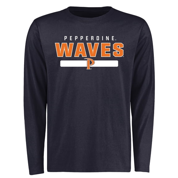 Men's Navy Pepperdine Waves Team Strong Long Sleeve T-Shirt
