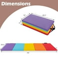 thumbnail image 3 of Costway 5-Panel Folding Gymnastics Thick Mat 6.6' x 2.5' Tumbling Mat for Kids Colorful, 3 of 10