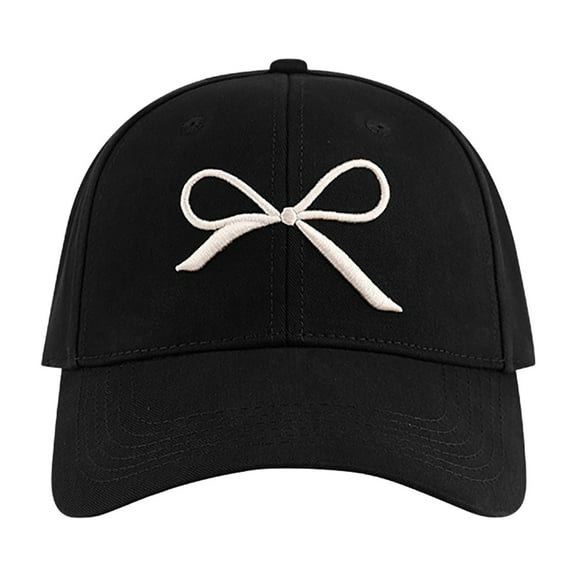 Clearance! Yajing Snapback Hats for Men A Black Women's Embroidered Bow Baseball Cap Versatile for Spring and Summer Small Cap Cycling Camping Fashionable Cap