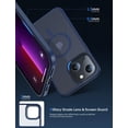 thumbnail image 5 of Magnetic Case for iPhone 14 Plus Case,[MIL-Grade Drop Tested & Compatible with MagSafe] Translucent Matte Back with Aluminum Alloy Keys,Shockproof Phone 14 Plus Case 6.7 Inch, Blue, 5 of 12