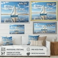 thumbnail image 4 of Designart "Serenity in Sailing with Sailboats I" Sailing Boat Floater Framed Canvas Wall Art, 4 of 7
