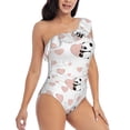 thumbnail image 3 of Honeii Heart Panda for women's one-piece swimsuit featuring a chic one-shoulder design experience elegance and style in the water-X-Large, 3 of 6