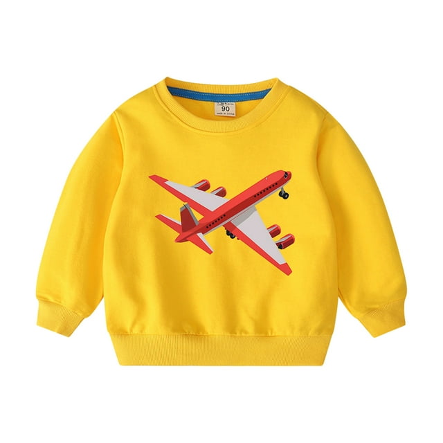 Rbaofujie Chandails à Manches Longues pour Garçons et Filles, T-Shirt en Coton Col Rond Fin 1-10 Ans Blouse