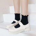 thumbnail image 6 of 6 Pack Women's Ruffle Socks,Casual Cute Ankle Breathable Knit Cotton Soft Frilly Crew Socks for Women, 6 of 7