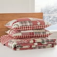 thumbnail image 6 of Levtex Home - Home For Christmas Bedspread Set - Twin Bedspread and One Standard Sham - Patchwork - Green Red Taupe Cream - Bedspread (80x106in.) and Sham (20x26in.) - Cotton/Polyester, 6 of 7