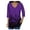 Purple, variant on LEAVINGSUO 2026 Fall Womens Tops Plus Women's Lace 3/4 Sleeve V Neck T Shirt Ladies Floral Blouse Tunic Tops Plus Size