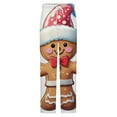 thumbnail image 5 of Christmas Gingerbread Man Winter Female Pants Flannel High Waist Women Pants Lady Warm Straight Leg Plush Trousers, 5 of 7