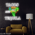 thumbnail image 3 of Glowneon Tacos And Tequila Neon Sign, Mexican Tacos Tequila Led Decor, 3 of 5