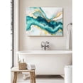 thumbnail image 6 of Abstract Marble Wall Art for Living Room,Canvas Picture Wall Decor for Bathroom Bedroom,Turquoise Abstract Golden Foil Texture Painting Artwork for Office Kitchen Hallway Dining Room Decor 20"x24", 6 of 8