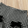 thumbnail image 4 of PatPat Kid Girls Black Skirt Set Velvet Crop Top and Houndstooth Pleated Skirt 2 Pieces Outfit Set Size 5-12, 4 of 6