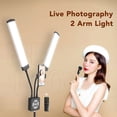 thumbnail image 4 of Luz de Relleno de Fotografía Lideró de 40W Para Mejorar La Belleza, Luz de Relleno Led de Brazos Dobles Plegables de 3200K-5600K, Con Puerto de Carga USB, Trípode Ajustable,, 4 of 7