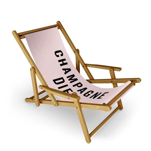 Society6 Champagne Diet by EnvyArt Sling Chair