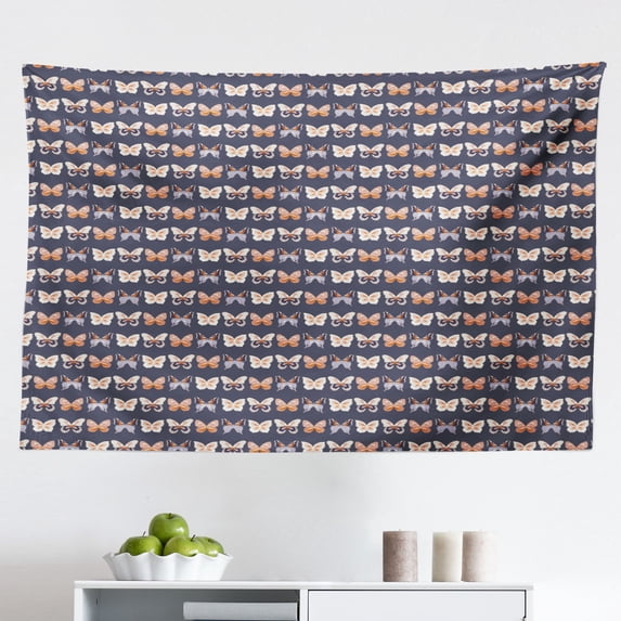 Insects Tapestry, Bug Fauna Illustration Various Creeping Species in Colorful Cartoon Style Graphic, Fabric Wall Hanging Decor for Bedroom Living Room Dorm, 2 Sizes, Multicolor, by Ambesonne