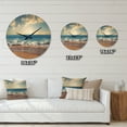 thumbnail image 4 of Designart 'Sea Beach Sunset ' Modern Wood Wall Clock, 4 of 5