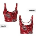 thumbnail image 6 of Women Sexy Sports Vest Halloween Skull Female Streetwear Sport Lingerie Tee Crop Top, 6 of 7