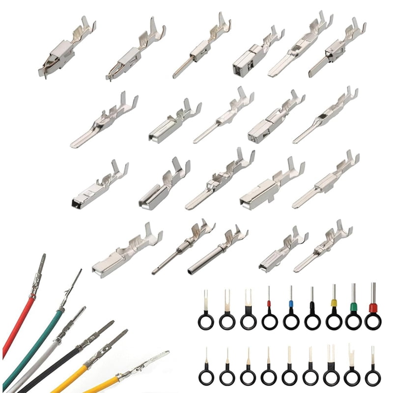 1360Pcs 1/1.5/1.8/2.2/2.8/3.5mm Terminal Pins Wire Harness Pin Male Female Automotive Electrical Connector Kit Car Wire