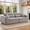 Black+white, variant on YWEN Striped Bouclé Compressed Sponge Sofa 3 Seater Modern Upholstered Couch Convertible Floor Seating Lounge with Throw Pillows Minimalist Deep Seat Loveseat for Living Room Apartment Home