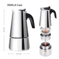 thumbnail image 2 of Stainless Steel Coffee Maker Pot, Portable Moka Pot for All Stoves, Olecranon Design,  Details, 2 of 8