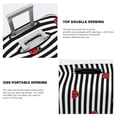 thumbnail image 5 of Bixox Washable Ladybugs on Black and White Striped Printed Luggage Cover, Fashion Suitcase Protector Fits for Medium luggage, 5 of 8