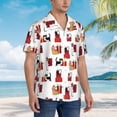 thumbnail image 5 of Fotbe Cute Cat And Christmas Gift Hawaiian Shirt for Men Unisex Summer Beach Casual Short Sleeve Cotton Linen Button Down Shirts-Small, 5 of 9