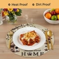 thumbnail image 4 of Sweet Home Round 13 Inch Placemats Set of 6, Western Stars Bird Houses Country Vintage HeatResistant Non Slip Place Mats for Dining Table, Wipeable Braided Kitchen Table Mats for Housewarming, 4 of 9