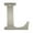 Silver, variant on Deltana RL4L-15 4" Residential Letter L; Satin Nickel Finish